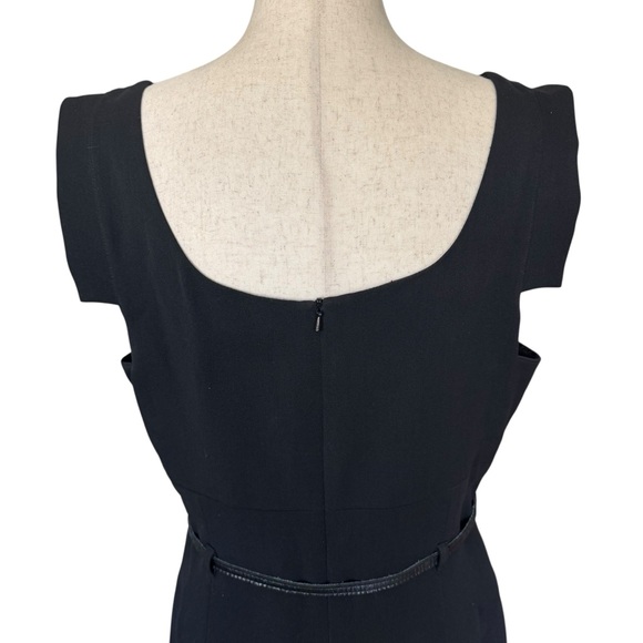 Black Halo Classic Jackie O Draped Pencil Sheath Dress size 14 - Picture 9 of 16